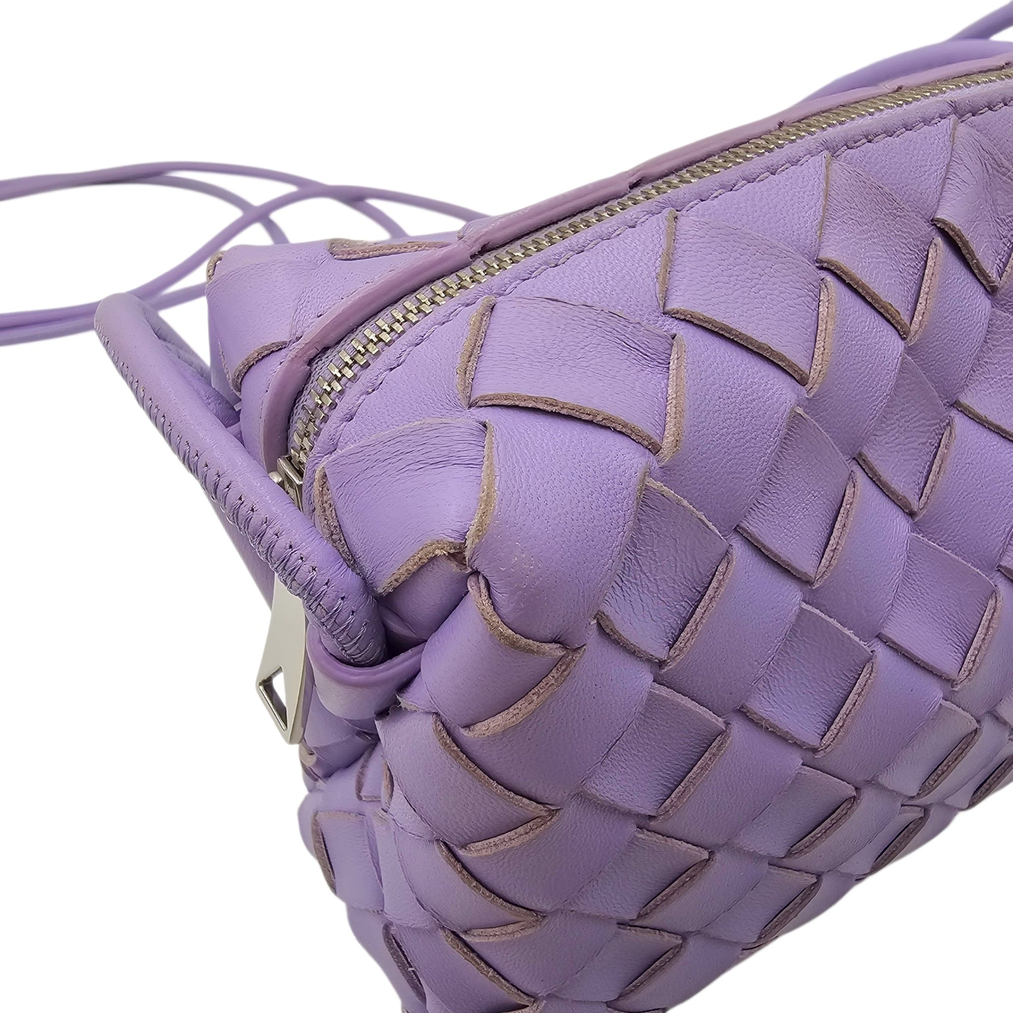 Intrecciato Loop Camera Mini Purple Crossbody Bag in Nappa Leather Silver hardware CL2604-20811 14