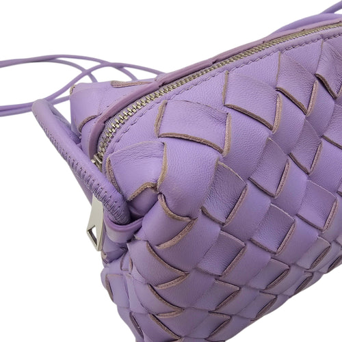 Intrecciato Loop Camera Mini Purple Crossbody Bag in Nappa Leather Silver hardware CL2604-20811 14
