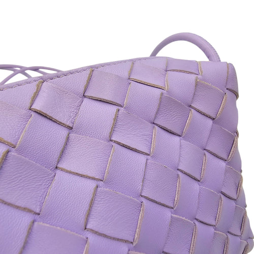 Intrecciato Loop Camera Mini Purple Crossbody Bag in Nappa Leather Silver hardware CL2604-20811 15