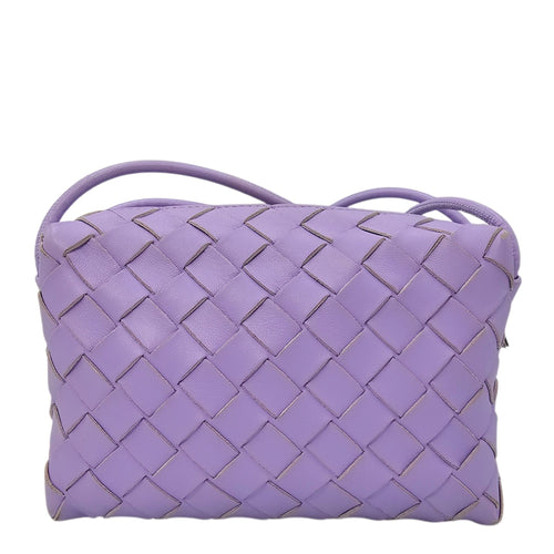Intrecciato Loop Camera Mini Purple Crossbody Bag in Nappa Leather Silver hardware CL2604-20811 1