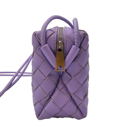 Intrecciato Loop Camera Mini Purple Crossbody Bag in Nappa Leather Silver hardware CL2604-20811 4