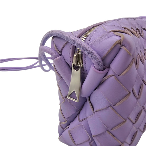 Intrecciato Loop Camera Mini Purple Crossbody Bag in Nappa Leather Silver hardware CL2604-20811 7