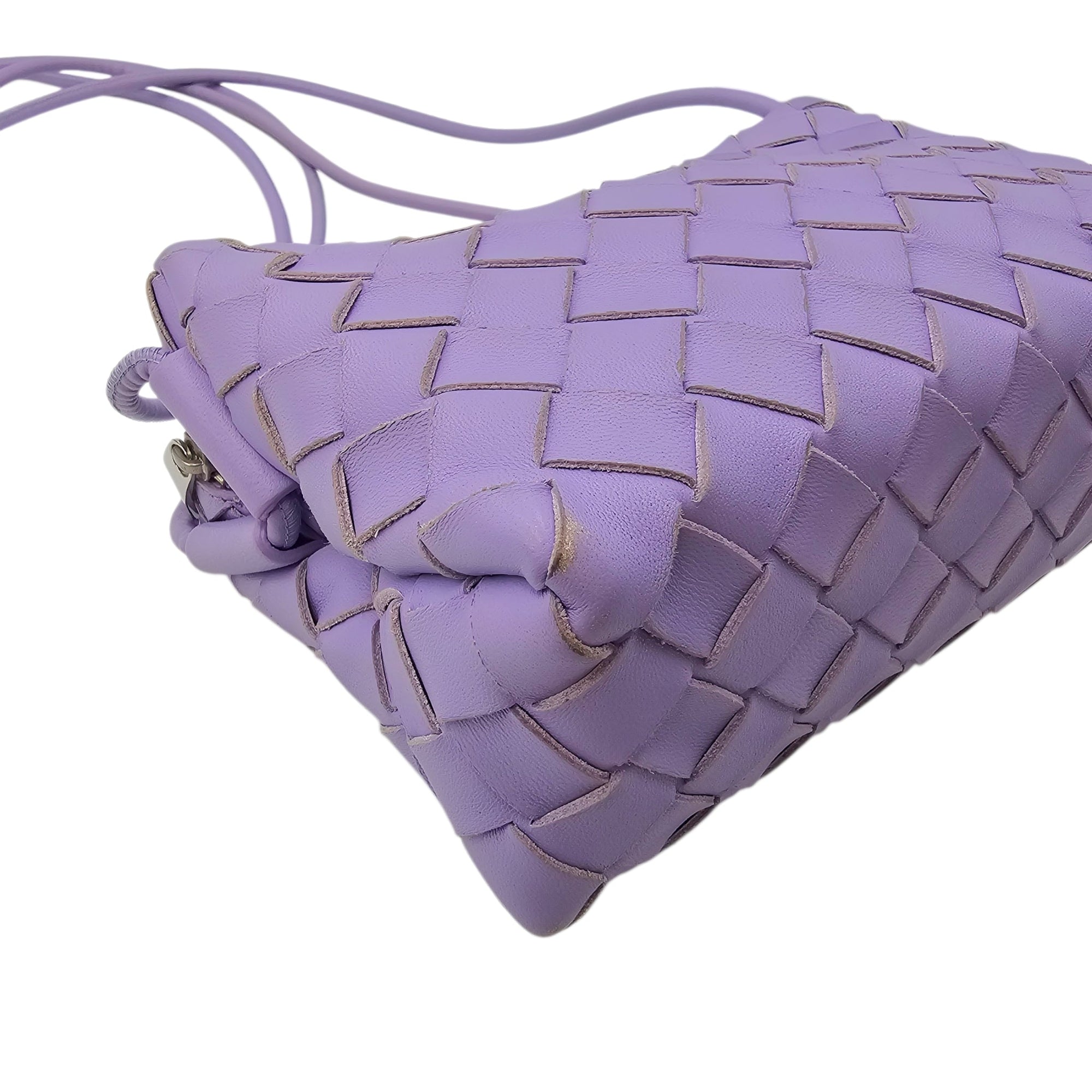 Intrecciato Loop Camera Mini Purple Crossbody Bag in Nappa Leather Silver hardware CL2604-20811 9