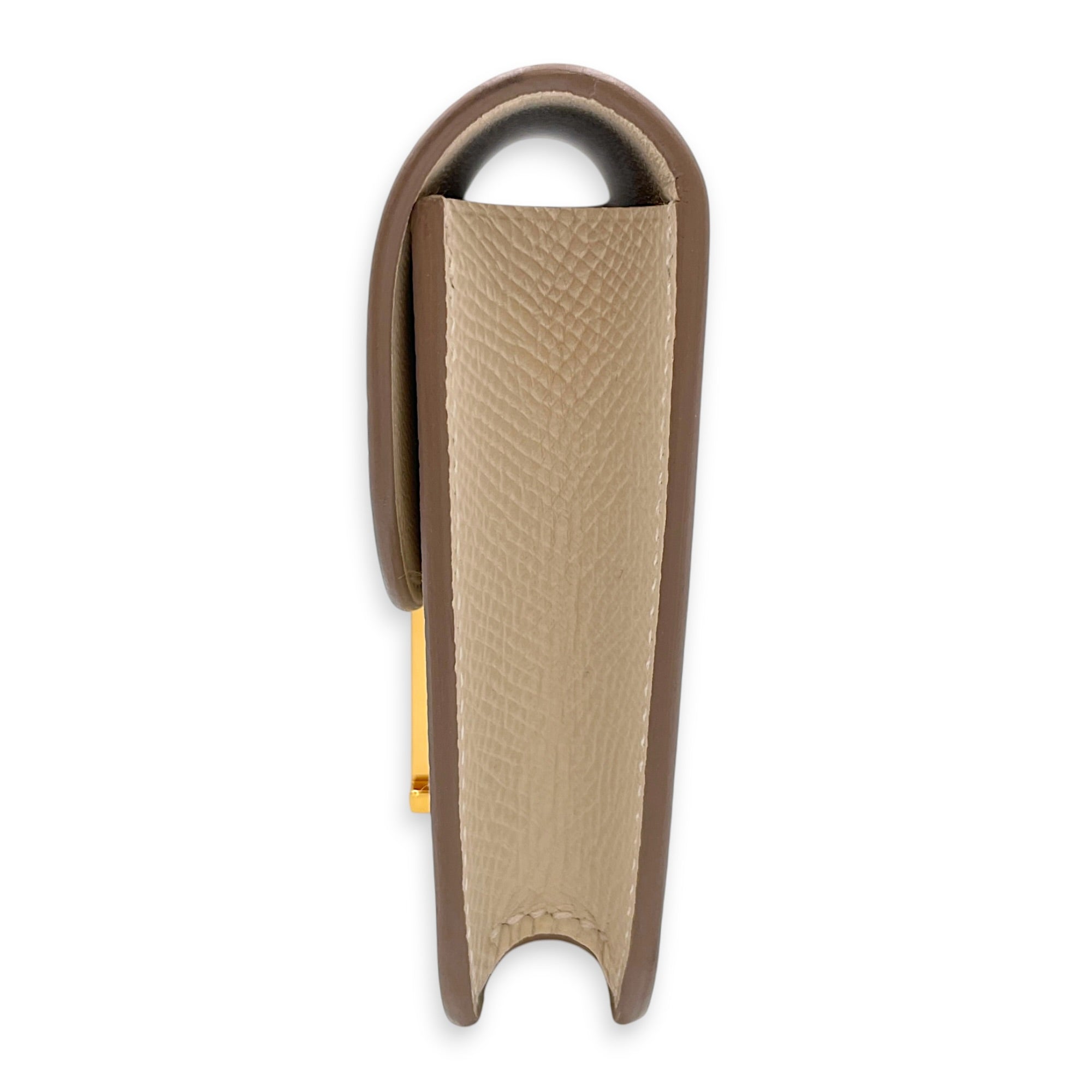 Constance Slim Craie Wallet in Epsom Gold hardware CL2604-20815 4