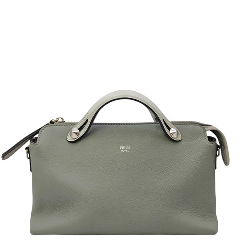 By The Way Medium Grey Shoulder Bag in Calfskin Silver hardware