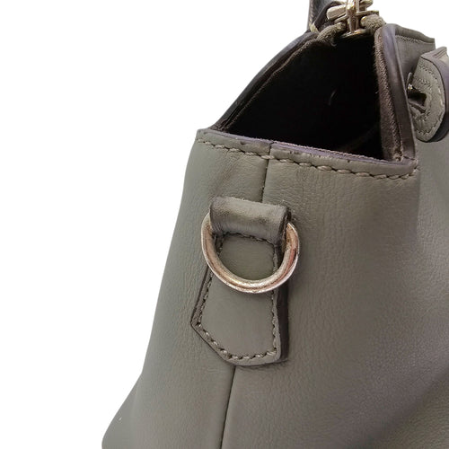 By The Way Medium Grey Shoulder Bag in Calfskin Silver hardware