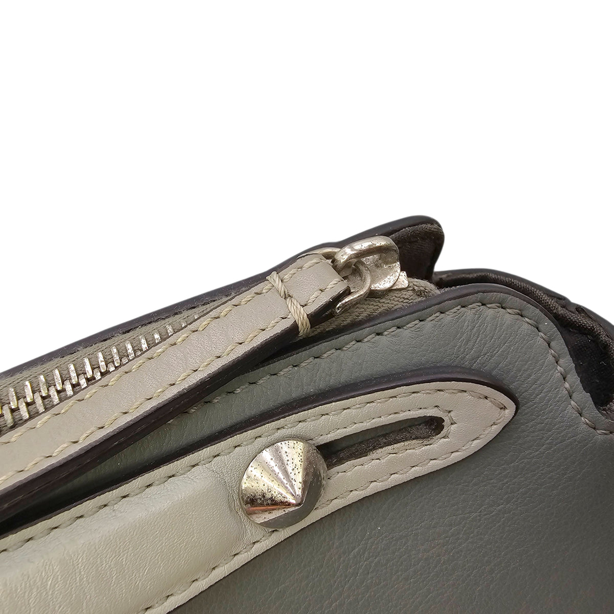 By The Way Medium Grey Shoulder Bag in Calfskin Silver hardware