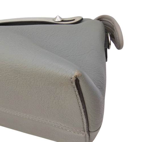 By The Way Medium Grey Shoulder Bag in Calfskin Silver hardware