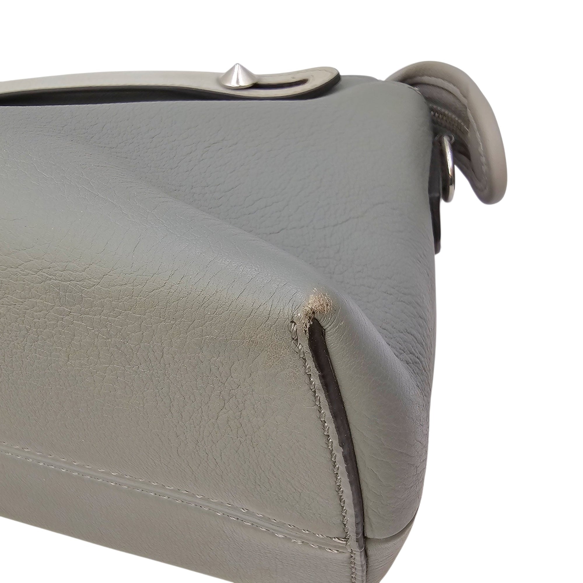 By The Way Medium Grey Shoulder Bag in Calfskin Silver hardware CL2604-20816 19