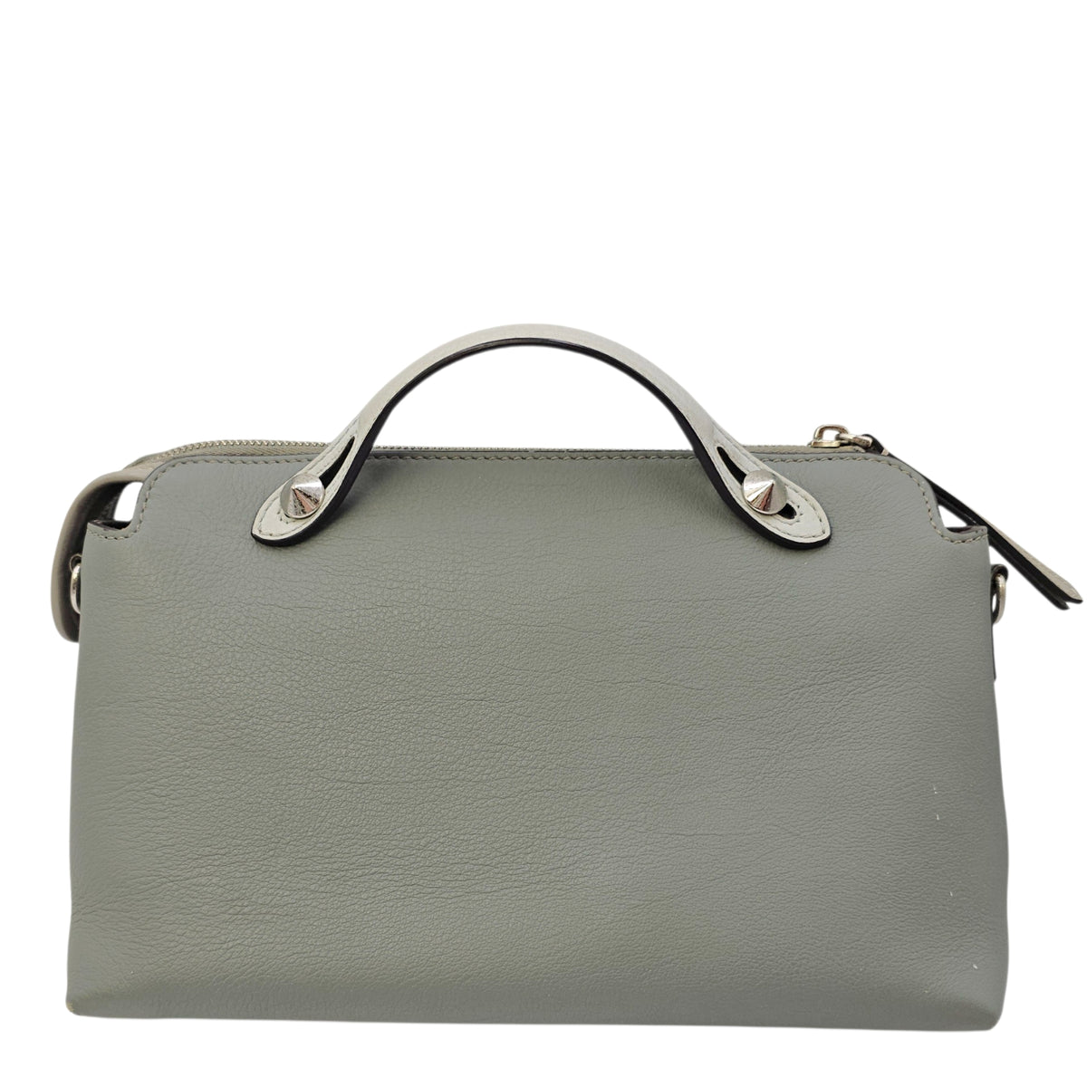 By The Way Medium Grey Shoulder Bag in Calfskin Silver hardware