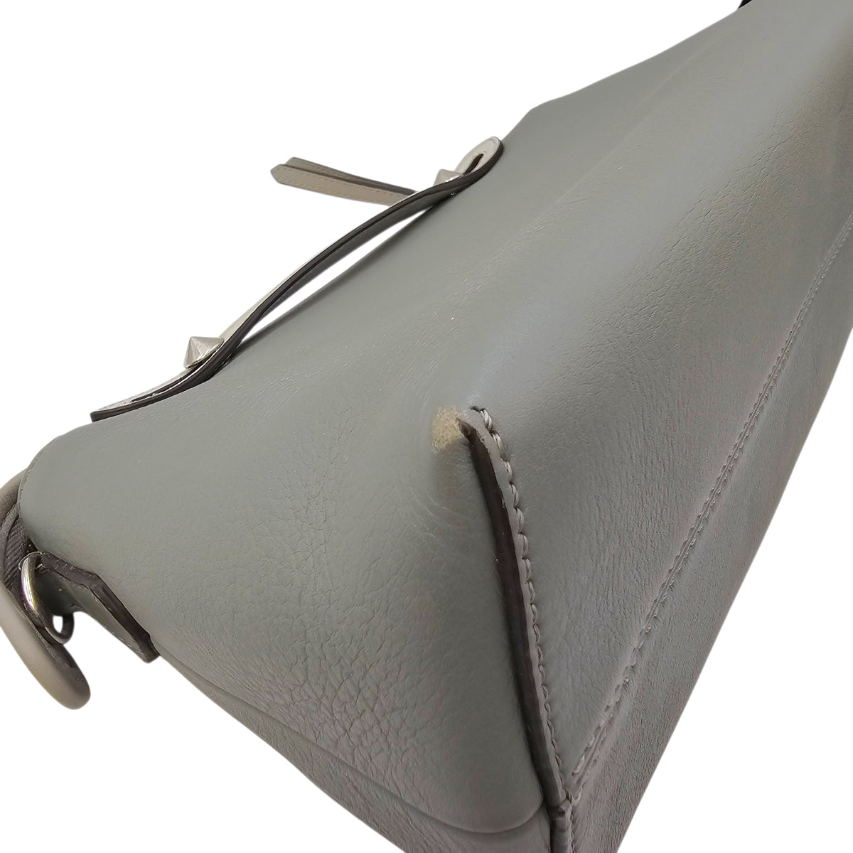 By The Way Medium Grey Shoulder Bag in Calfskin Silver hardware