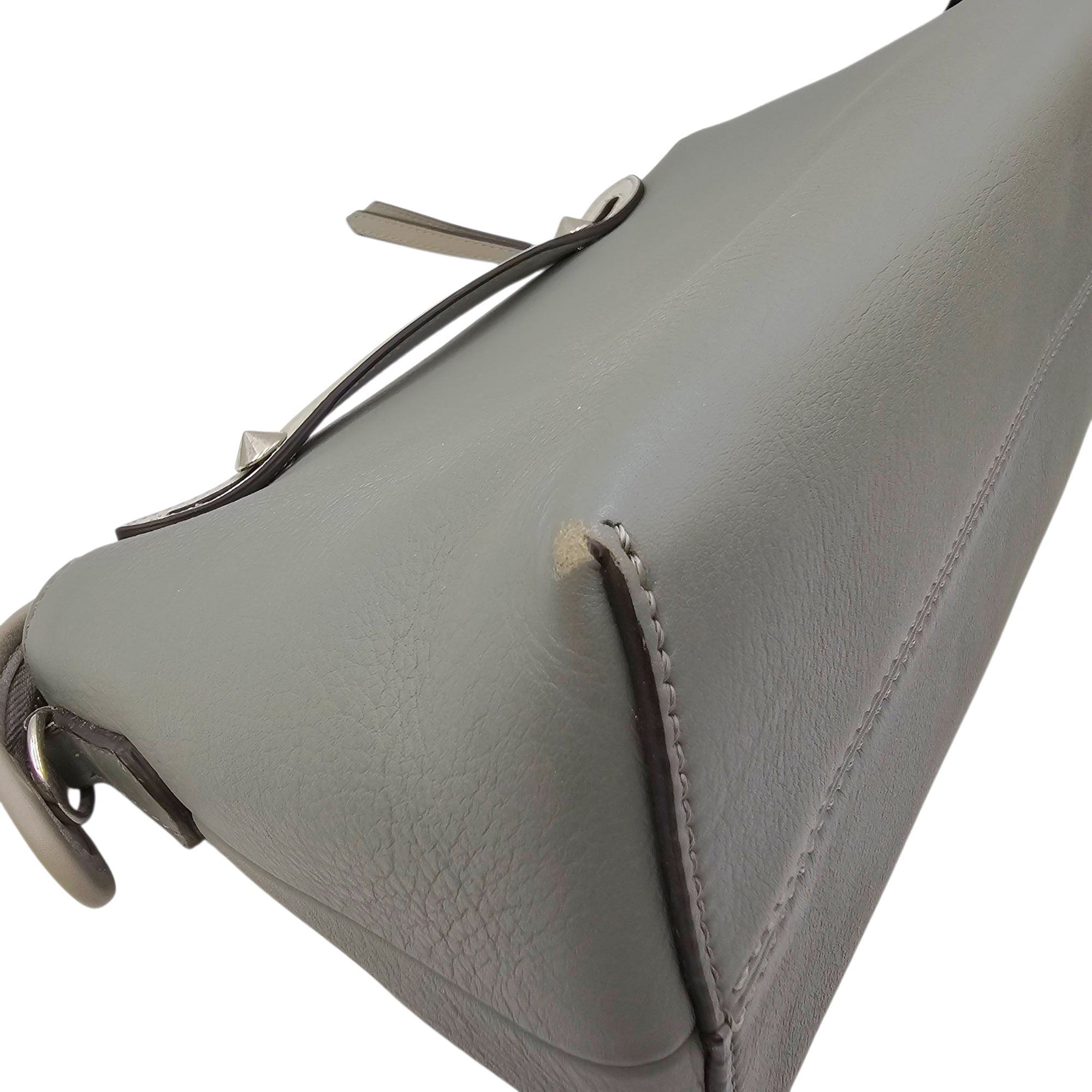 By The Way Medium Grey Shoulder Bag in Calfskin Silver hardware CL2604-20816 7