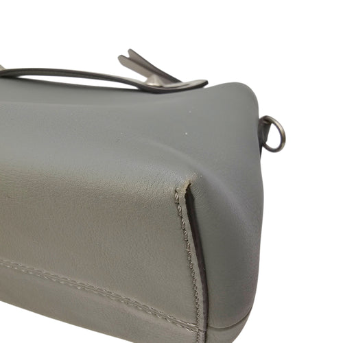 By The Way Medium Grey Shoulder Bag in Calfskin Silver hardware