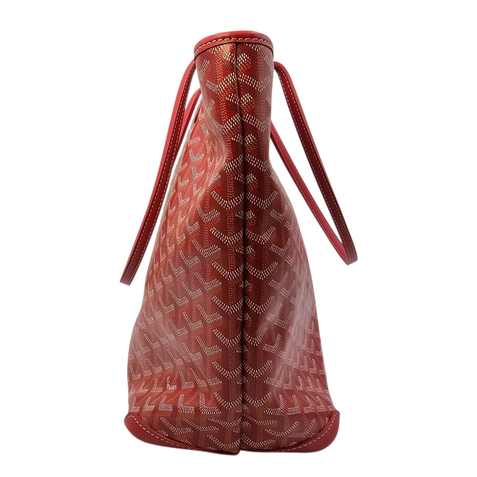 Artois MM Red Tote Bag in Canvas Silver hardware