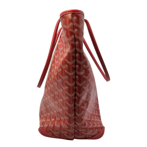 Artois MM Red Tote Bag in Canvas Silver hardware