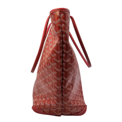 Artois MM Red Tote Bag in Canvas Silver hardware CL2604-20821 3
