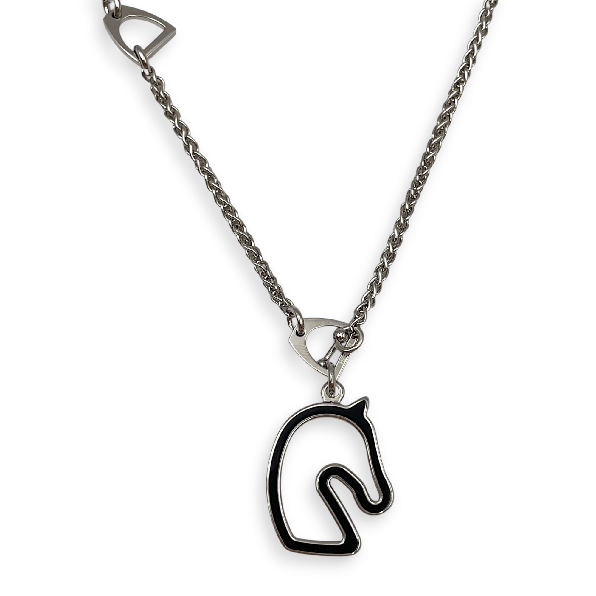 Tonnerre Small Model Black Necklace Palladium hardware CL2604-20826 3