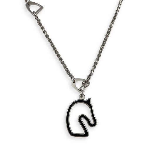 Tonnerre Small Model Black Necklace Palladium hardware CL2604-20826 3