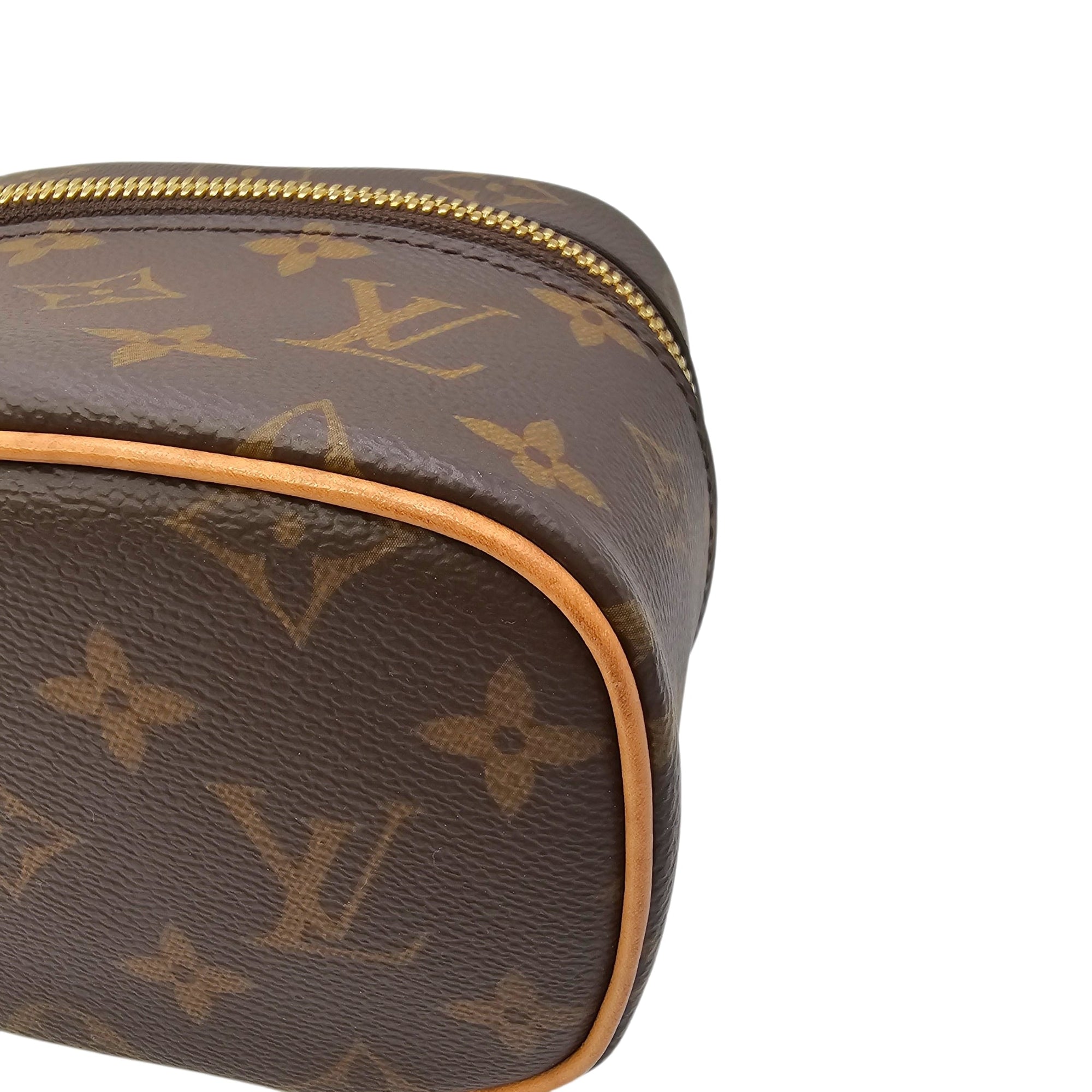 Monogram Nano Brown Vanity Case in Canvas Gold hardware CL2604-20829 10