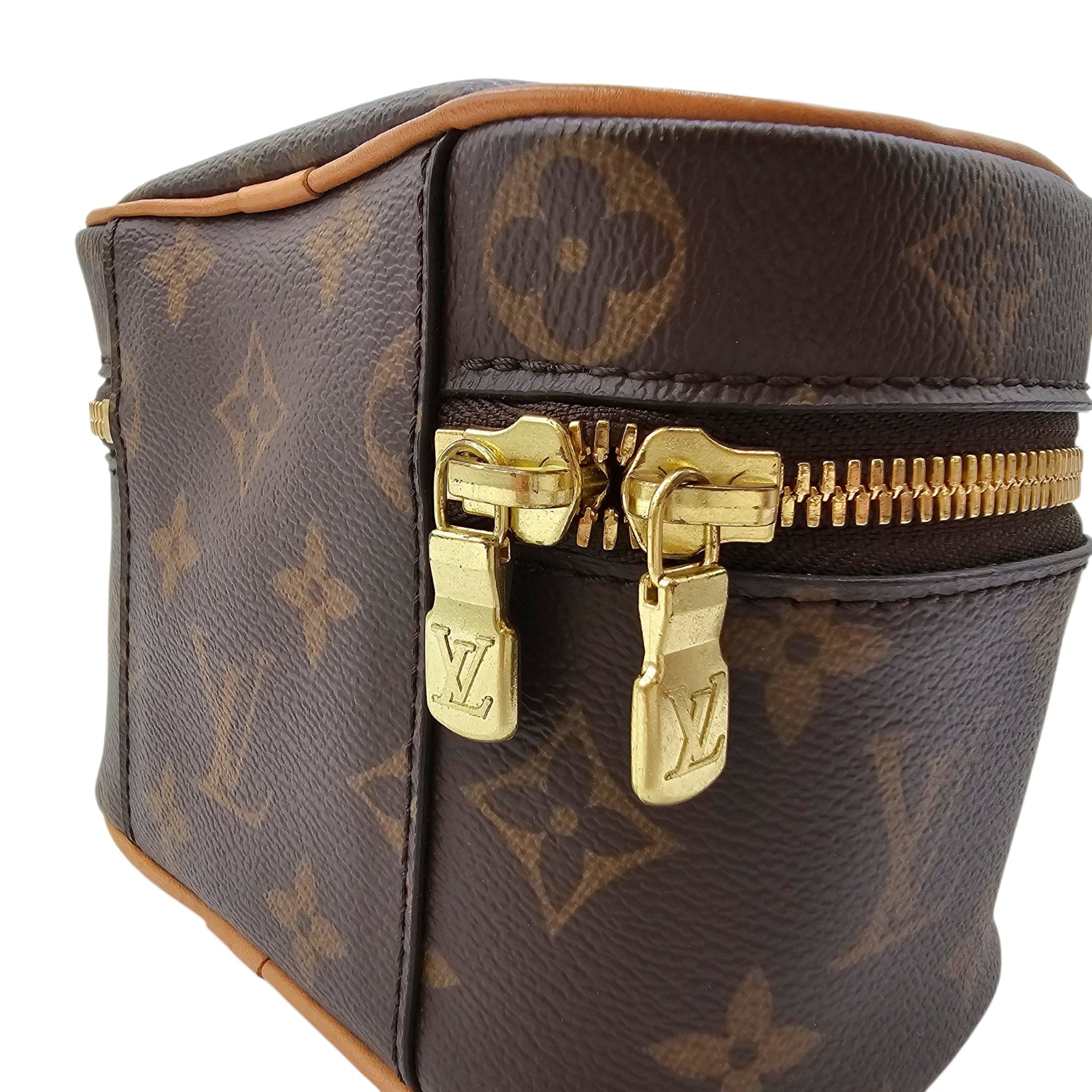 Monogram Nano Brown Vanity Case in Canvas Gold hardware CL2604-20829 13