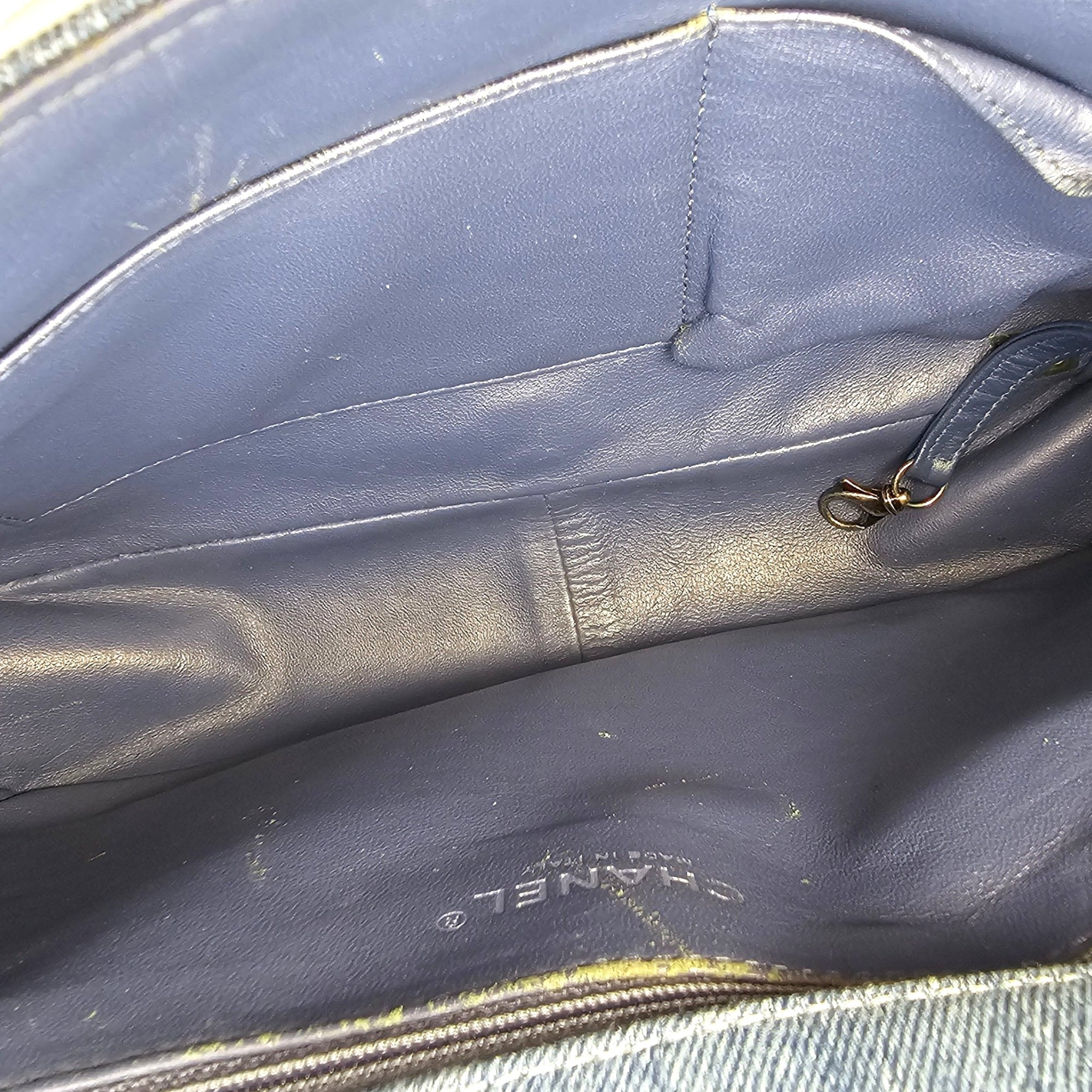 Le boy Flap Large Blue Shoulder Bag in Denim Ruthenium hardware CL2604-20836 8