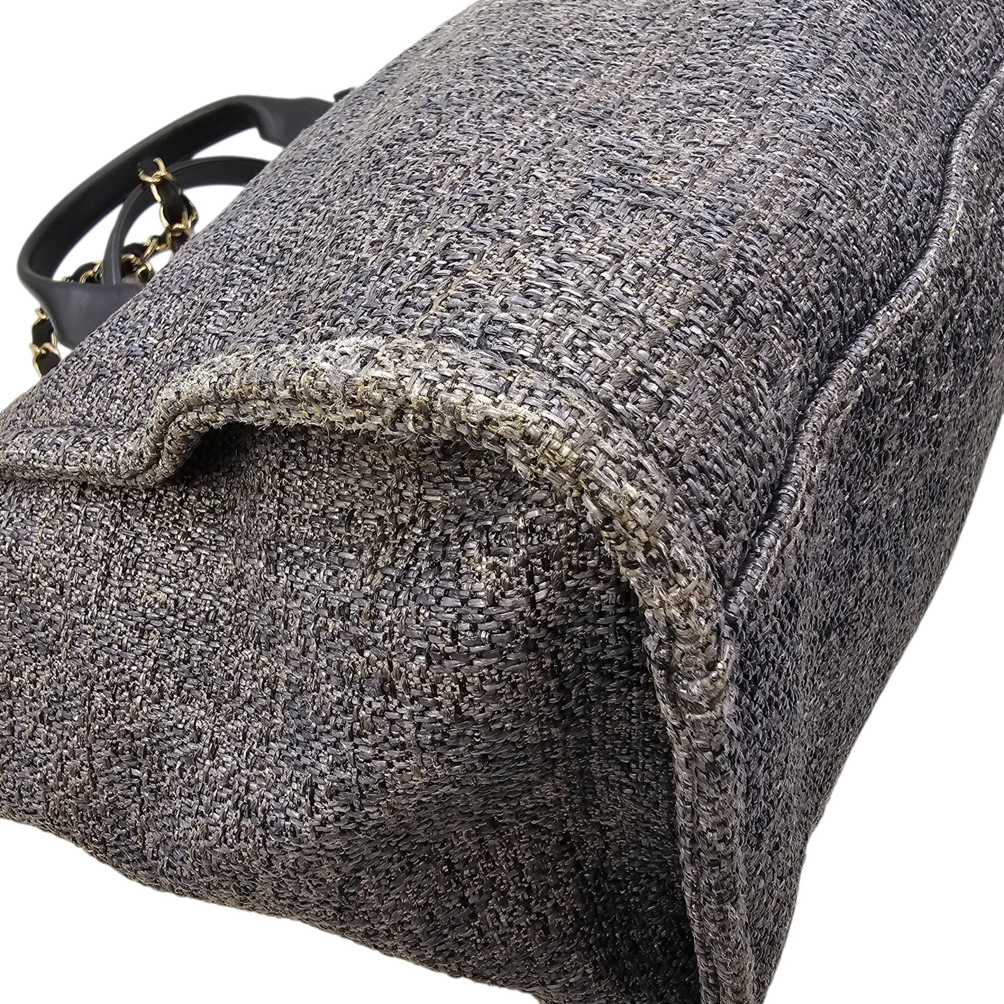 Deauville Large Purple Tote Bag in Tweed Gold hardware CL2604-20839 13