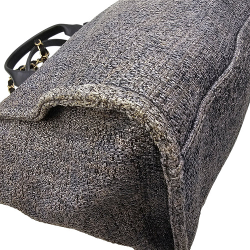 Deauville Large Purple Tote Bag in Tweed Gold hardware CL2604-20839 13
