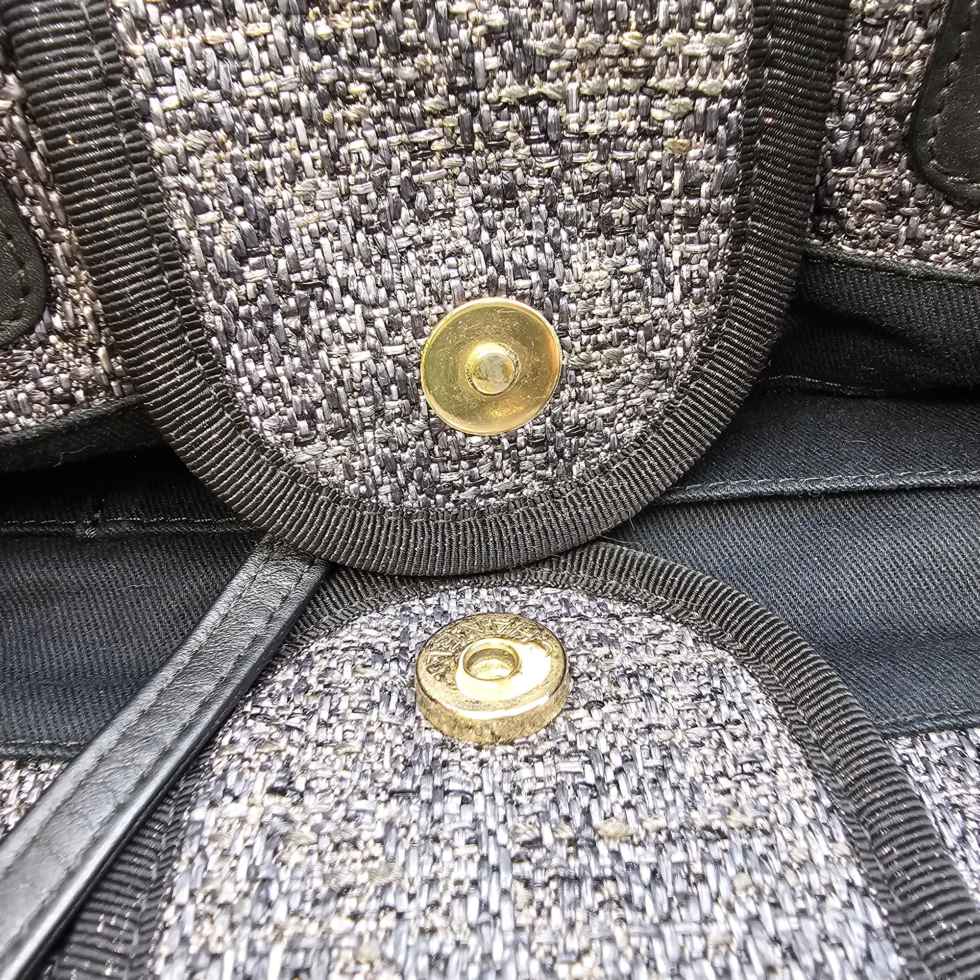 Deauville Large Purple Tote Bag in Tweed Gold hardware CL2604-20839 16