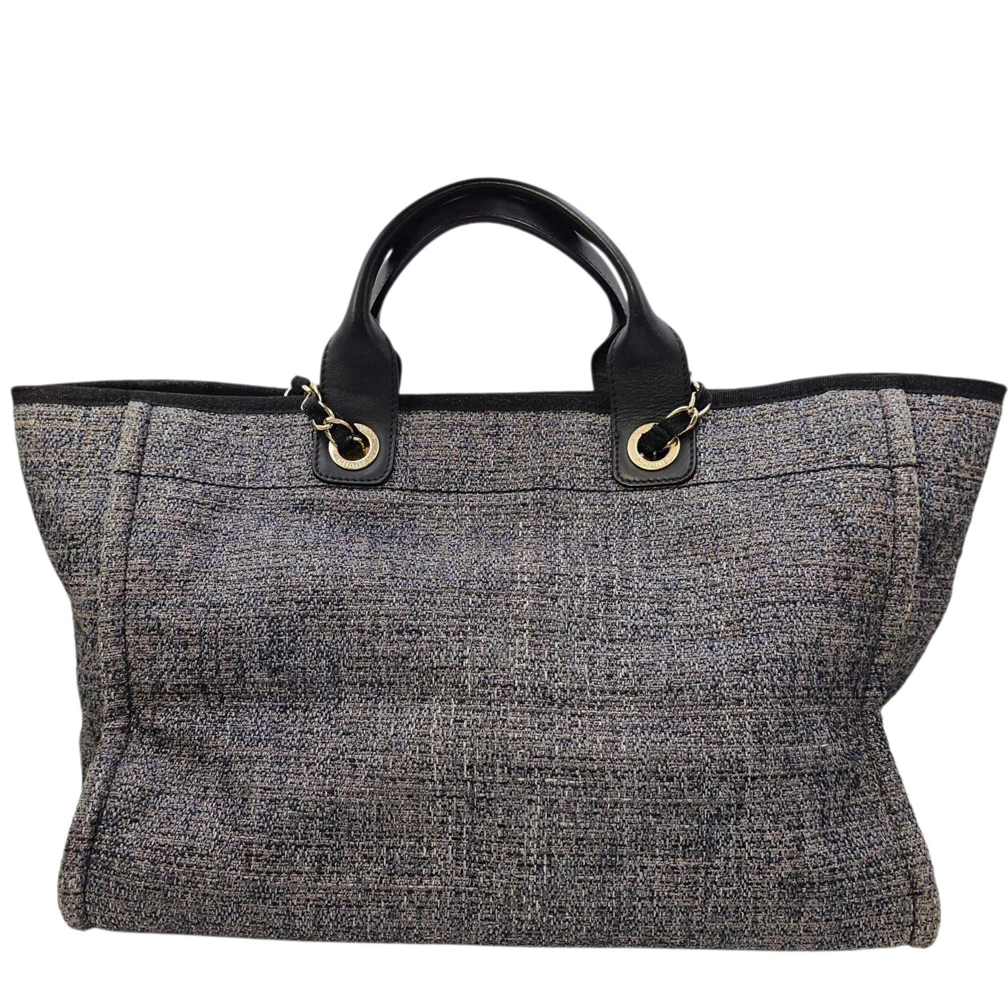 Deauville Large Purple Tote Bag in Tweed Gold hardware CL2604-20839 2