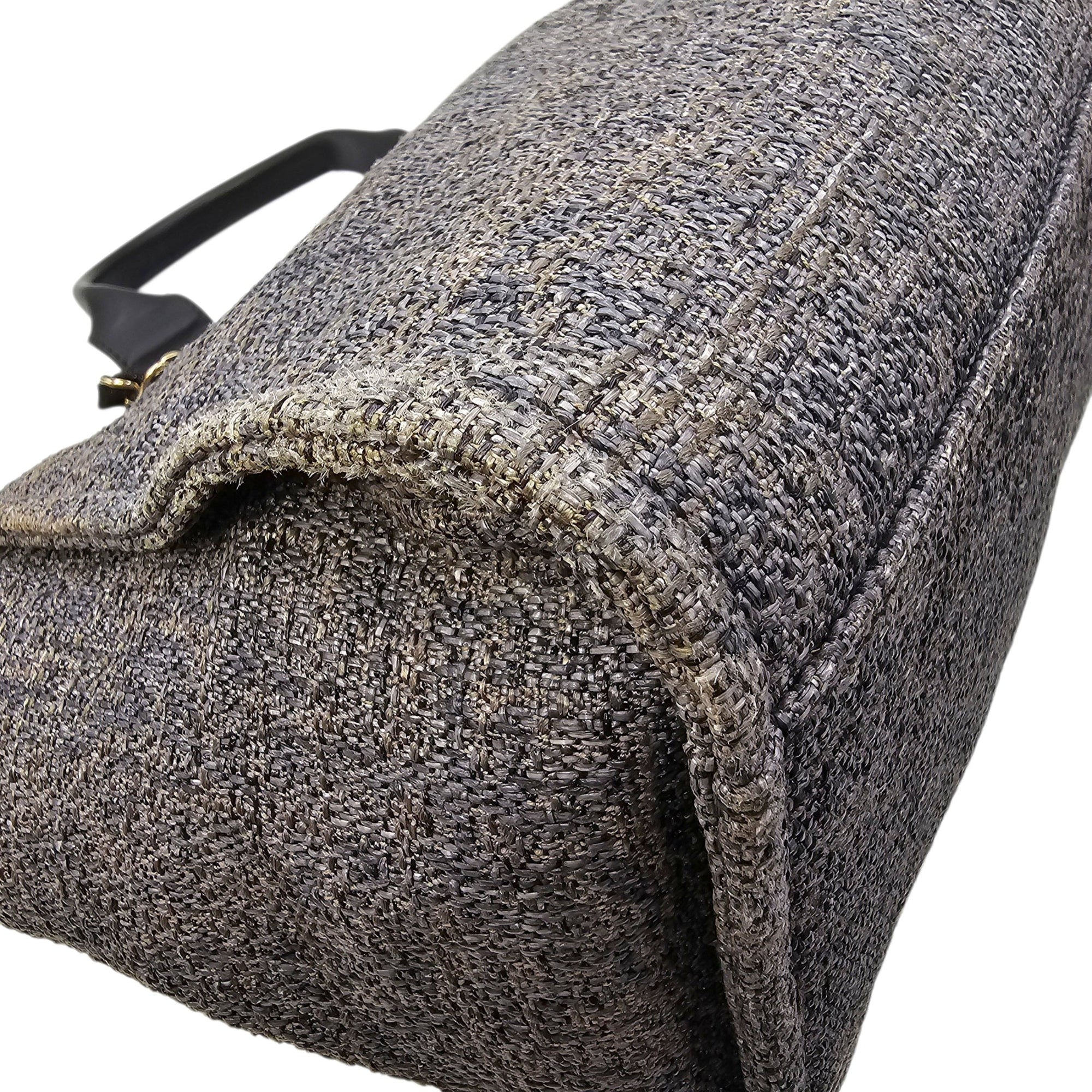 Deauville Large Purple Tote Bag in Tweed Gold hardware CL2604-20839 7
