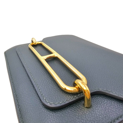 Roulis Mini Vert Cypres in Evercolor Permabrass hardware CL2604-20852 12