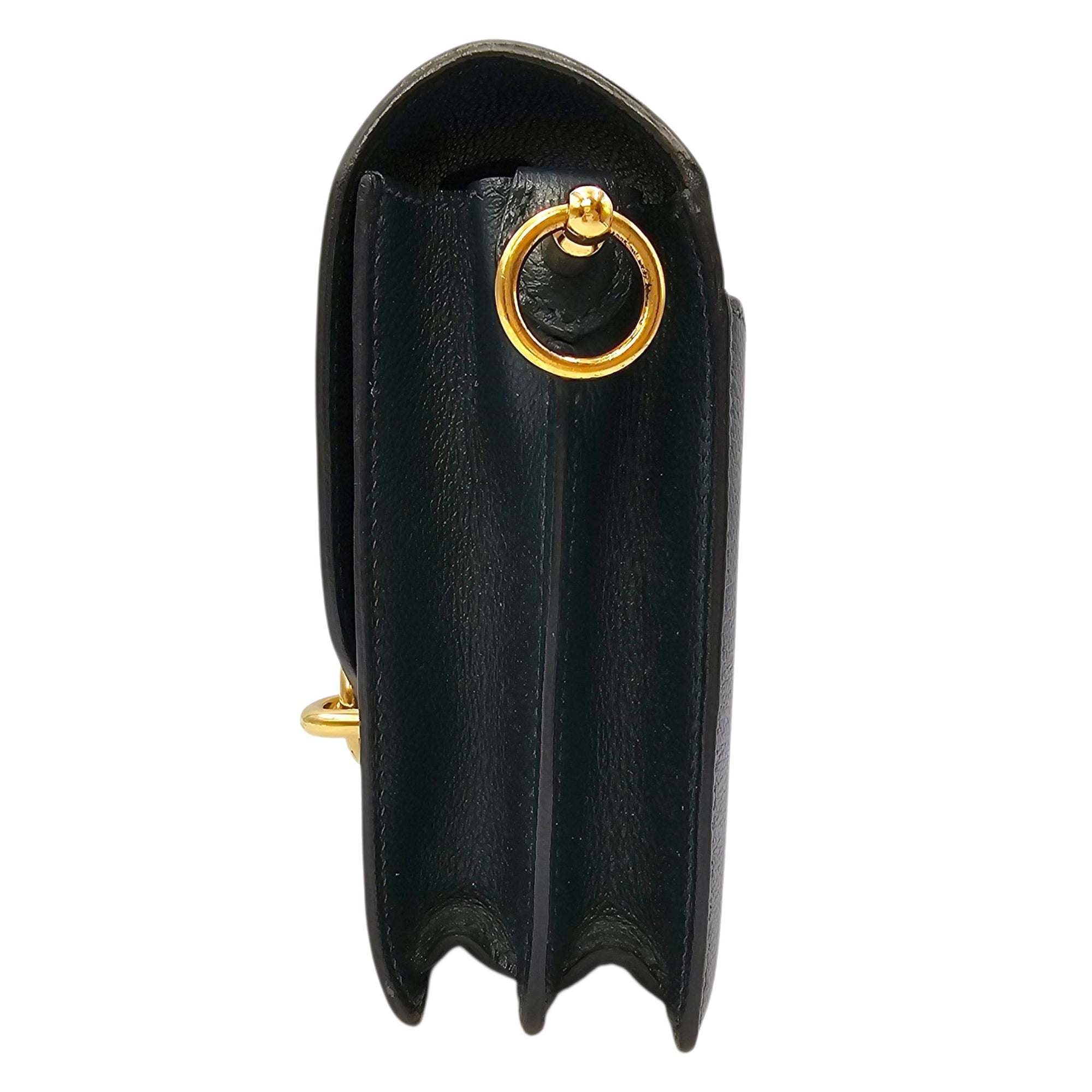 Roulis Mini Vert Cypres in Evercolor Permabrass hardware CL2604-20852 3