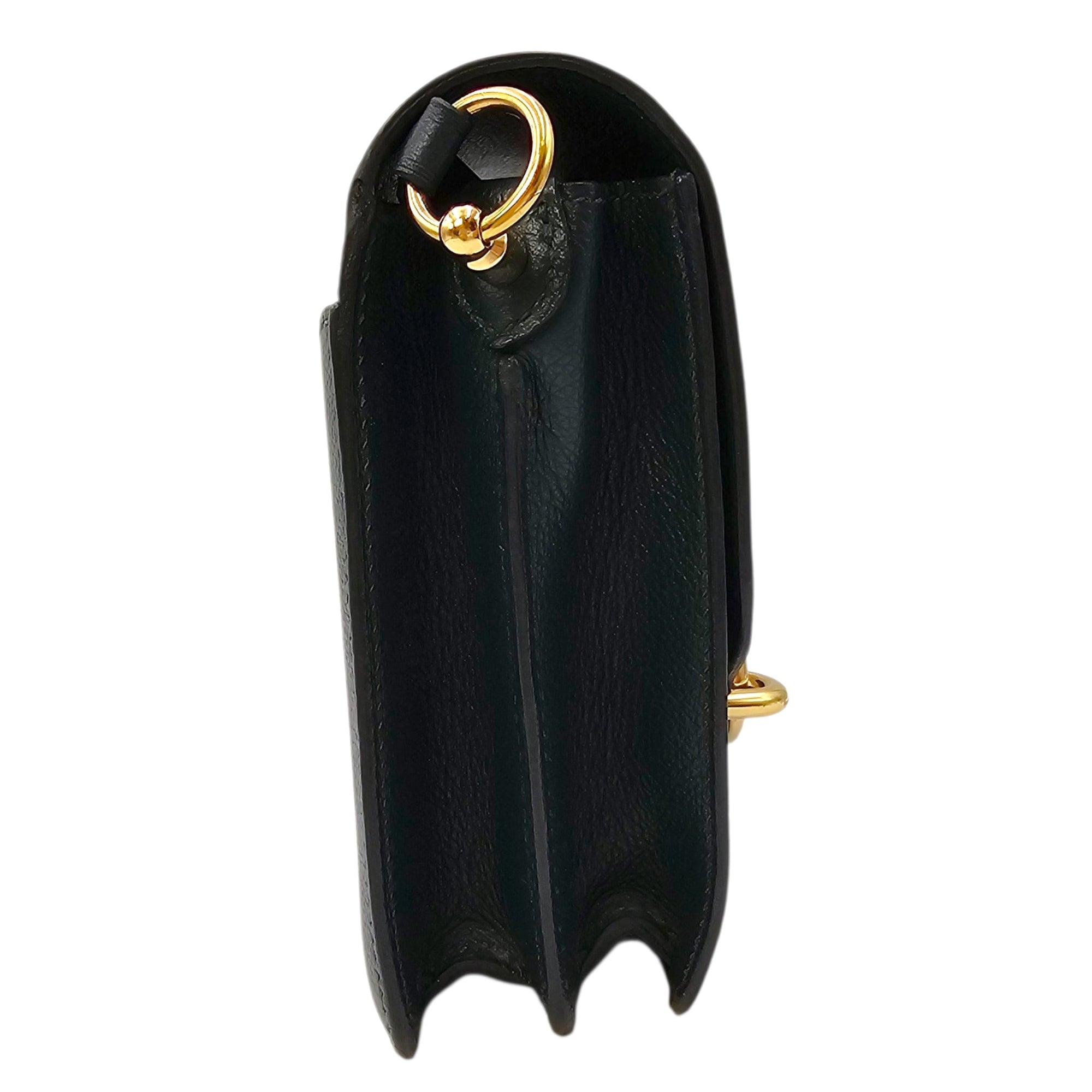 Roulis Mini Vert Cypres in Evercolor Permabrass hardware CL2604-20852 4