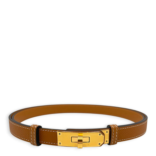 Kelly 18 Gold Belt in Epsom Gold hardware CL2604-20856 1