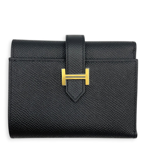 Bearn Combine Black Wallet in Epsom Gold hardware CL2604-20857 1