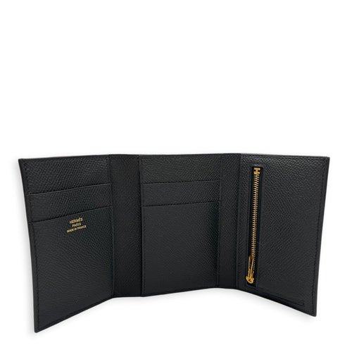 Bearn Combine Black Wallet in Epsom Gold hardware CL2604-20857 3