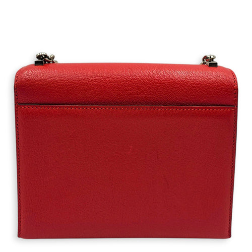 Verrou Chaine Mini Rouge Tomate in Chevre Mysore Palladium hardware CL2604-20867 2
