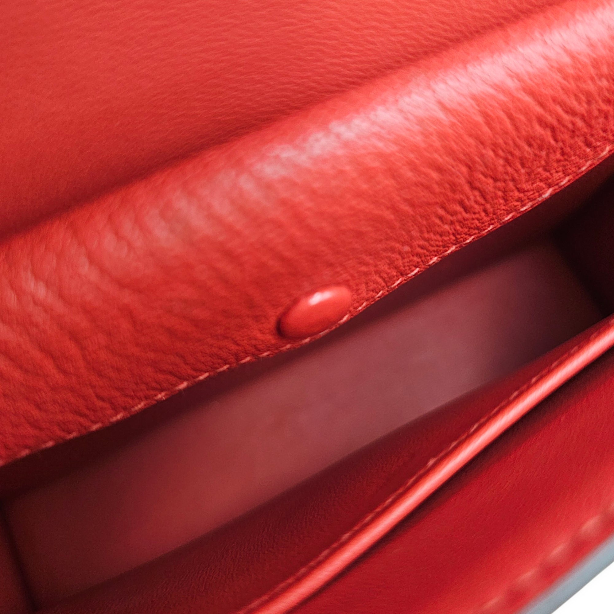 Verrou Chaine Mini Rouge Tomate in Chevre Mysore Palladium hardware CL2604-20867 6