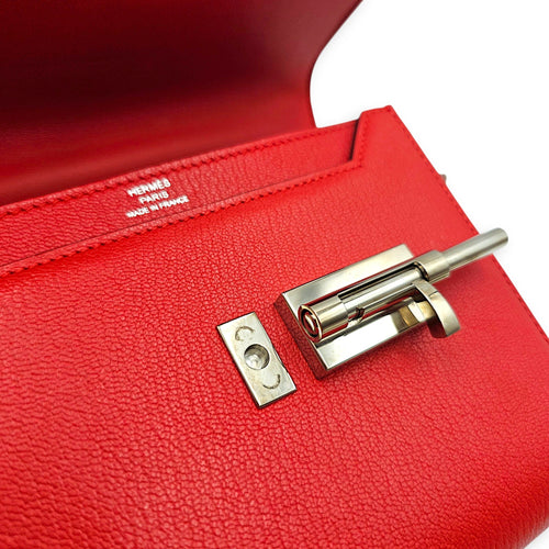 Verrou Chaine Mini Rouge Tomate in Chevre Mysore Palladium hardware CL2604-20867 7