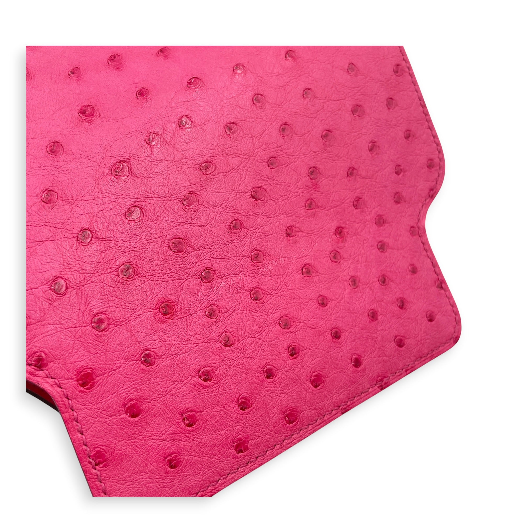 Roulis 23 Rose Tyrien in Ostrich Palladium hardware CL2604-20868 11