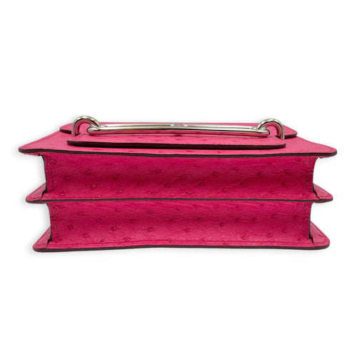 Roulis 23 Rose Tyrien in Ostrich Palladium hardware CL2604-20868 3