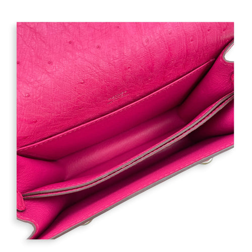 Roulis 23 Rose Tyrien in Ostrich Palladium hardware CL2604-20868 6