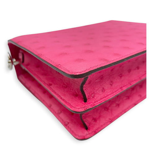 Roulis 23 Rose Tyrien in Ostrich Palladium hardware CL2604-20868 7