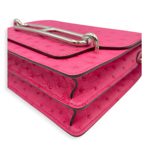 Roulis 23 Rose Tyrien in Ostrich Palladium hardware CL2604-20868 8