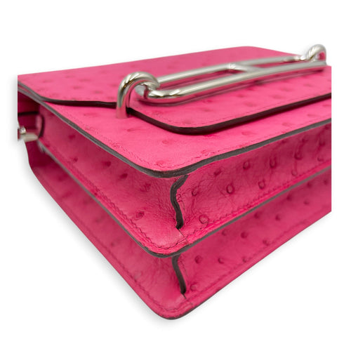 Roulis 23 Rose Tyrien in Ostrich Palladium hardware CL2604-20868 9