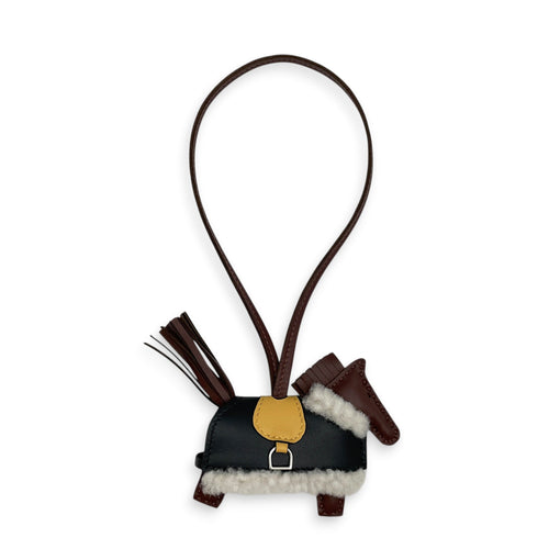 Rodeo Robeo Pluch PM Terre/Paille/Noir/Ecru Bag Accessory in Swift Palladium hardware CL2604-20885 2