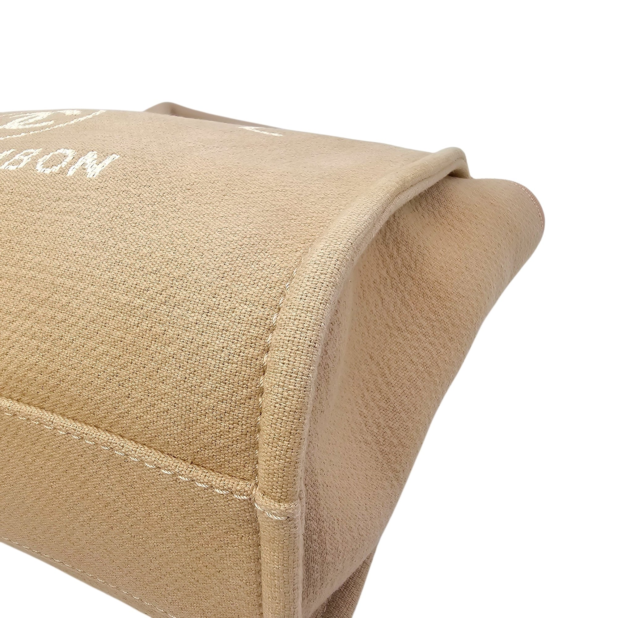 Deauville Small Beige Tote Bag in Canvas Gold hardware CL2604-20888 8
