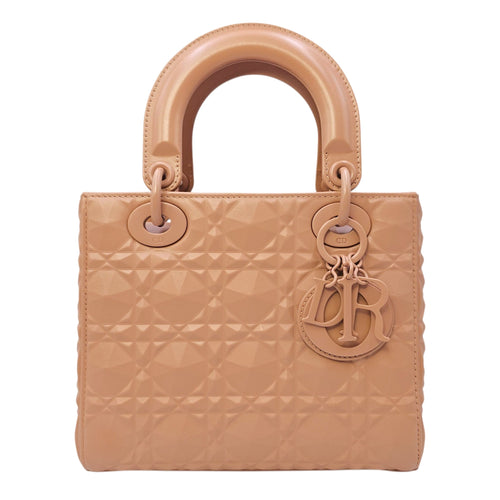 Lady Dior MyABC with Diamond Cannage Motif Small Pink Top Handle Bag in Calfskin Coated hardware CL2604-20889 1