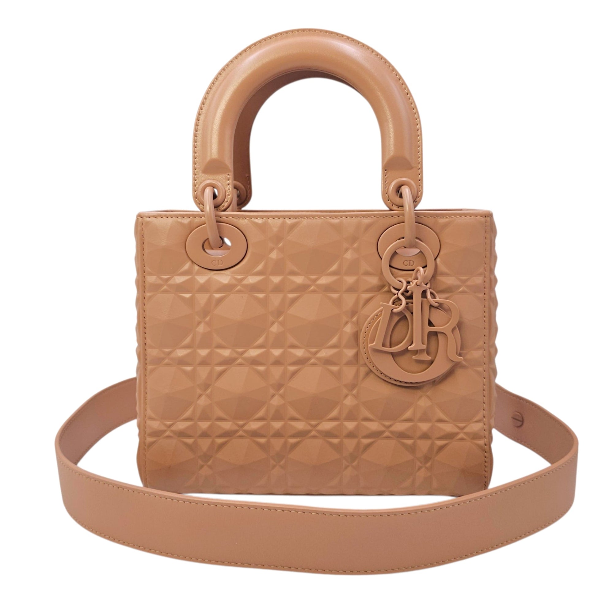 Lady Dior MyABC with Diamond Cannage Motif Small Pink Top Handle Bag in Calfskin Coated hardware CL2604-20889 19