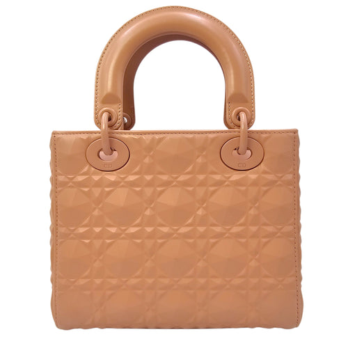 Lady Dior MyABC with Diamond Cannage Motif Small Pink Top Handle Bag in Calfskin Coated hardware CL2604-20889 2